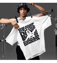 Dijital Baskılı Unisex Tshirt, Günlük Kullanıma Uygun Pamuklu Regular Tshirt (Beyaz)