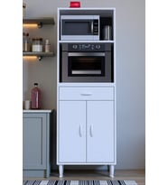 Eliusta Lunera G:65 cm Beyaz Mutfak Dolabı Çok Amaçlı Açık Bölmeli Fırın Mutfak Dolabı 65x163,4x32,5 cm