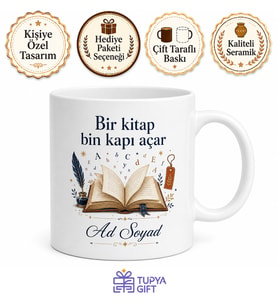 Dünya Kitap Günü Okumadan Duramayanlara Sayfalar Arası Yolculuk Kupa Hediye Bardak