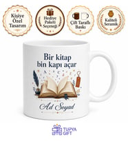 Dünya Kitap Günü Okumadan Duramayanlara Sayfalar Arası Yolculuk Kupa Hediye Bardak