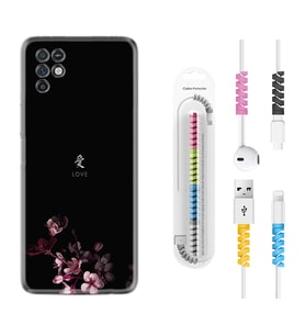INFINIX Note 11 Pro Note 10 Hot 9 Play Kılıf Kablo Koruma Spiral Silikon Love 1629