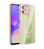 Samsung Galaxy A07 Kılıf Kamera Lens Hediyeli Standlı M-Safe Şarj Özellikli Etro