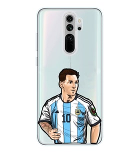 Redmi Note 8 Pro Uyumlu Lionel Messi Desenli Şeffaf Telefon Kılıfı