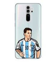 Redmi Note 8 Pro Uyumlu Lionel Messi Desenli Şeffaf Telefon Kılıfı
