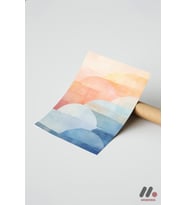 Pastel Bulut Soyut, Çerçevesiz Yüksek Kalite Duvar Afişi - Modern Ev Dekorasyonu