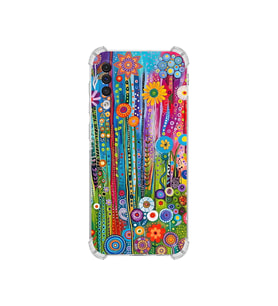 PrintiFy Samsung Galaxy A50s ile Uyumlu Düşlerin Dansı Serisi Folklorik Bahçe Tasarımlı Uv Baskılı Köşe Korumalı Antişok Kılıf