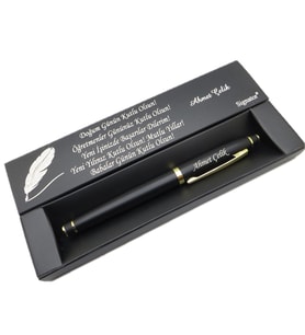 Signator® C558 Siyah Altın Roller Kalem  İsme Özel Kalem  Hediyelik Kalem (Karışık)
