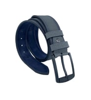 Gri Suni Deri Çift Dikişli 4.5 cm. Genişlik Unisex Spor Kemer // XD-4515-11-ST