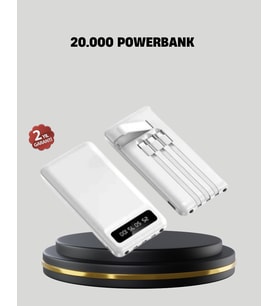 20.000 Mah 4 Çıkışlı Led Göstergeli Hızlı Şarj