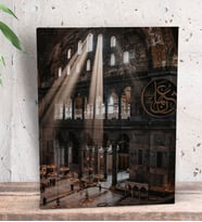 BK Gift Ayasofya Camii Tasarımlı Dekoratif Mini Kanvas Tablo 15x20cm-1