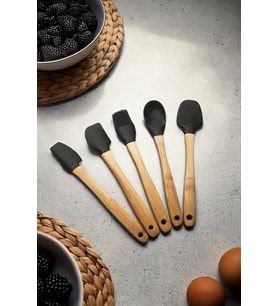 5 Parça Bambu Saplı Supatula Seti