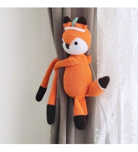 Amigurumi Tilki Perde tutucu