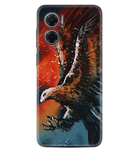 Xiaomi Redmi Note 11E Kılıf Silikon Desen Özel Seri Kartal Uçarken 1718