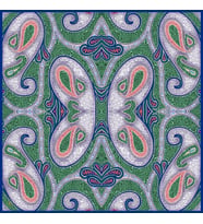 Mandala Desen İtalyan Şifon Seri Eşarp Eşarp Askısı İle Birlikte 140x140 cm Saks
