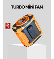 Dijital Ekranlı Turbo Mini Fan – 3 Kademeli Hız, Sessiz Çalışma Ve Type-c Şarj