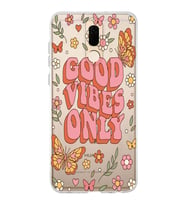 Huawei Mate 10 Lite Uyumlu Good Vibes Only Desenli Şeffaf Telefon Kılıfı