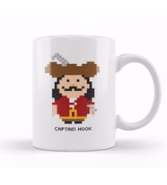 Captain Hook Pixel Character Kupa Bardak Porselen
