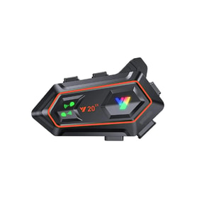 Y20 2x 1000m Telsiz Mesafeli 2 Kişi Bağlantılı Bluetooth Kask Kulaklık Fenerli İntercom