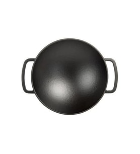 Sürel Wok Tava 35 Cm Koyu mavi Demir Döküm (Çok Renkli)