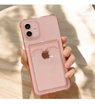 IPHONE 15 Pro  Max Kartlıklı Model Şık ve Kaliteli Silikon Telefon Kılıfı (Pembe)