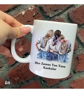 Size Özel Her Zaman Yan Yana Kankalar Seramik Baskılı Kupa Bardaklar