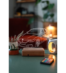 BMW F30 16 Renk Kumandalı 3D Gece Lambası