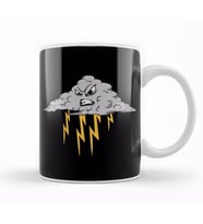 Angry Cloud Causing Lightning Thunderstorm Weather Kupa Bardak Porselen