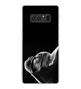 PrintiFy Samsung Galaxy Note 8 ile Uyumlu Köpek 1 Kamera Korumalı Şeffaf Kılıf
