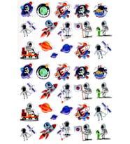 Sticker Kabartmalı A4 Boyutunda Stiker Defter, Planlayıcı Etiket-(lim538) - Astronot