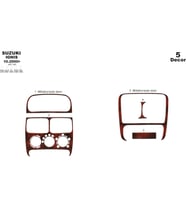 Meriç® Suzuki Ignis Ön Torpido Kaplama Maun 5 Parça 2000-2003 (Maun)
