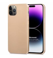 Microsonic Matte Silicone Apple iPhone 14 Pro Max Kılıf Gold