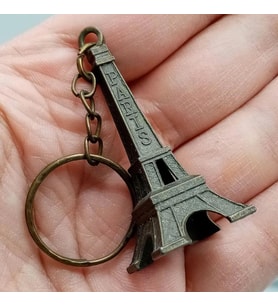 Paris Eyfel Kulesi 3D Metal Anahtarlık Gold Mat (Karışık)