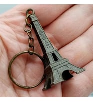 Paris Eyfel Kulesi 3D Metal Anahtarlık Gold Mat (Karışık)