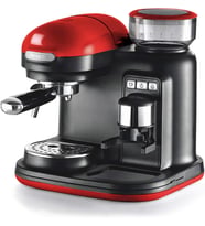 Moderna Espresso Kahve Makinesi Kırmızı 1318/00-1080 Watt, 15 Bar Basınç, Entegre Kahve Öğütücü, Entegre Süt Köpürtücü, 1 ve 2 Bardak Filtre Tutucu, Maxi Cappuccino Cihazı