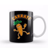 Cute & Funny Carrate Karate Training Carrot Pun Kupa Bardak Porselen