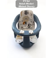 2'li Bebek Banyo Oturağı Ve Minder Seti - Vakum Taban Mama Oturağı, Oturak