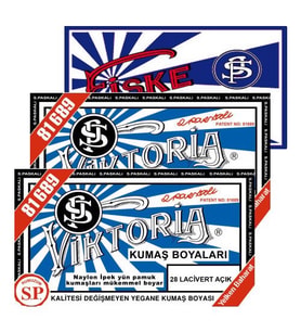 Viktoria Kumaş Boyası Açık Lacivert 2Pk+Fiske Sabitleme 1Pk