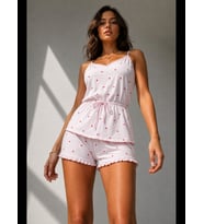 Night Kadın Viskoz Sezonsuz Paçalı Pijama Takımı