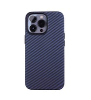 iPhone 13 Pro Max Kılıf Karbon Fiber Tasarımlı Zore Karbono Kılıf (Lacivert)