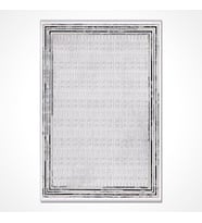 Makine Kaymaz Yıkanabilir Gri Bordürlü Triko Salon Halısı Mutfak Halısı Koridor Halısı Yolluk 17189