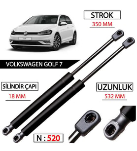 Golf 7 Bagaj Amortisörü 2012 Sonrası
