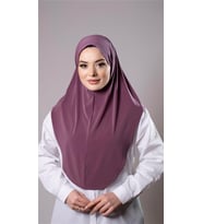 Violet Pratik Hazır Geçmeli Tesettür Eşarp Sandy Kumaş Düz Hijab 2308_21