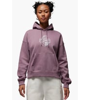 Nike Jordan Essentials Brooklyn Loose Fit Graphic Hoodie Bol Kesim Kapüşonlu Kadın Sweatshirt Mor