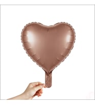 Kalp Folyo Balon, 45cm - Karamel