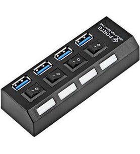 HYTECH HY-U350 4port USB 30 Siyah USB Çoklayıcı Hub Anahtarlı