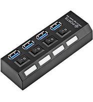 HYTECH HY-U350 4port USB 30 Siyah USB Çoklayıcı Hub Anahtarlı