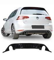 Vw Golf 7 GTI Difüzör Sağ Sol Tek Çıkış Parlak Siyah Difizör 2012 2013 2014 2015 2016 2017 +bodykit