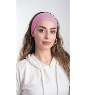 Pudra Pratik Hazır Geçmeli Tesettür Bone Viskon Kumaş Sade 3007_06