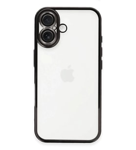 Newface Apple iPhone 16 Plus Kılıf Razer Lensli Silikon - Siyah