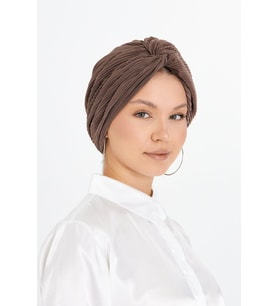 Vizon Çapraz Büzgülü Tesettür Bone Fukuro Piliseli 2512_10